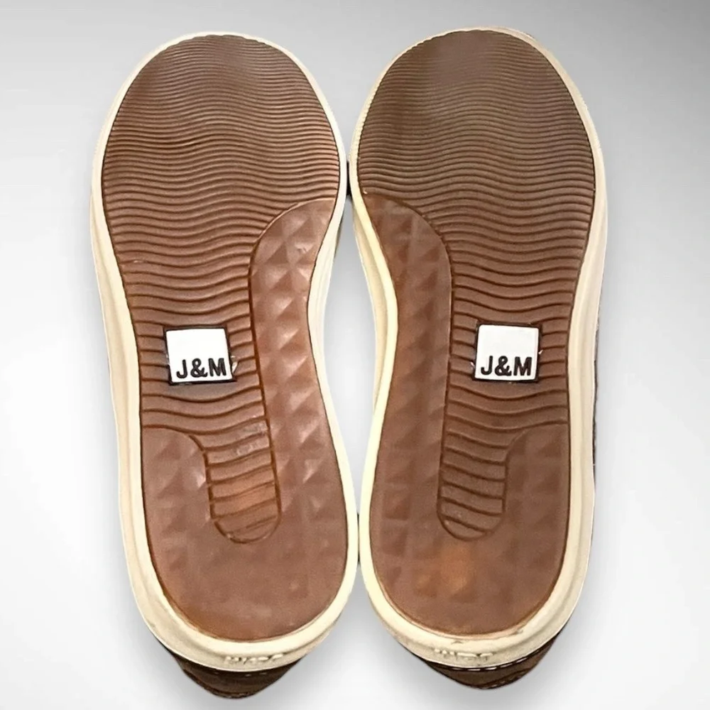 JOHNSTON & MURPHY Tan Oiled Full Grain Sheepskin McGuffey Plain‎ Derby Shoes Toe
